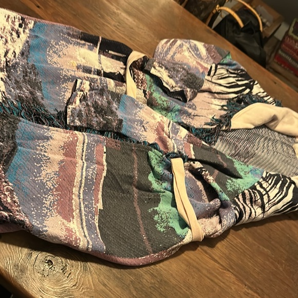 Anthropologie Aldomartins Moira Fringed Cardigan Multicolor Size Large - Picture 9 of 9